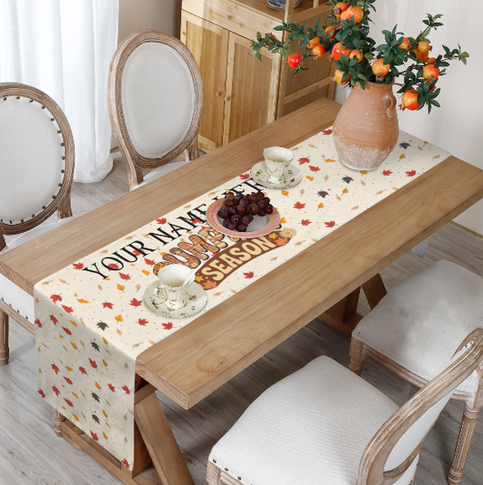 Personalized Fall Tablerunners