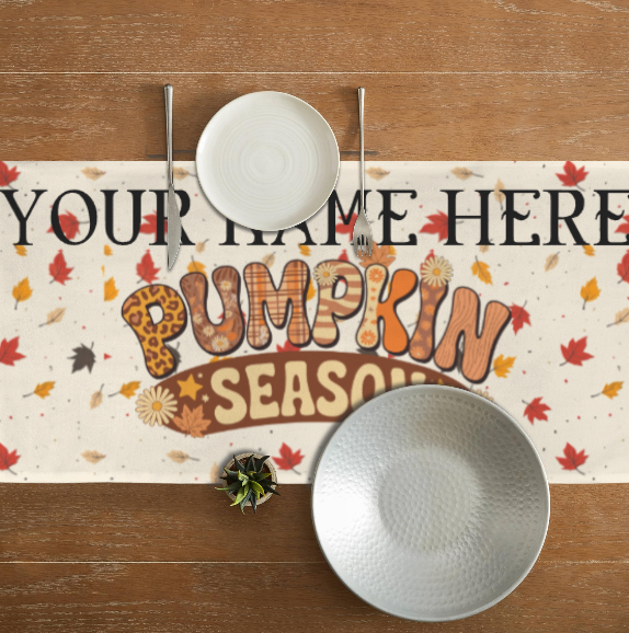 Personalized Fall Tablerunners