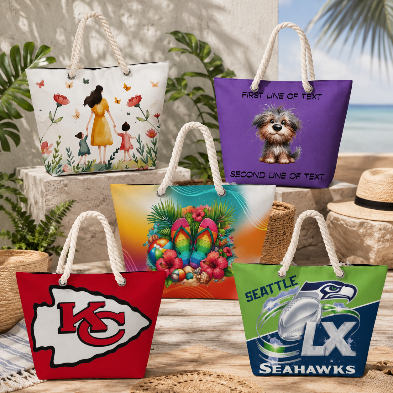 Hemp Rope Tote Bags