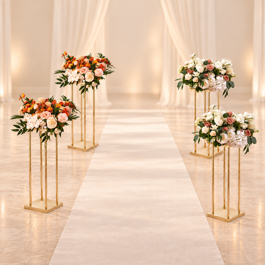 Ageless & Elegant 4pc Square Column Wedding Floral Display