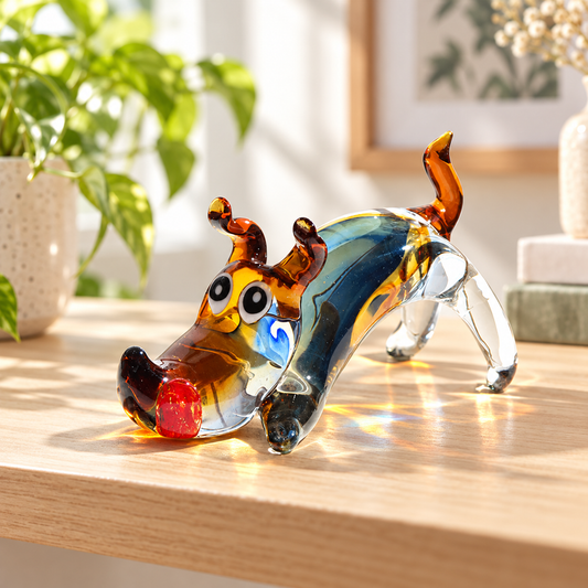 Crystal Wiener Dog Figurine