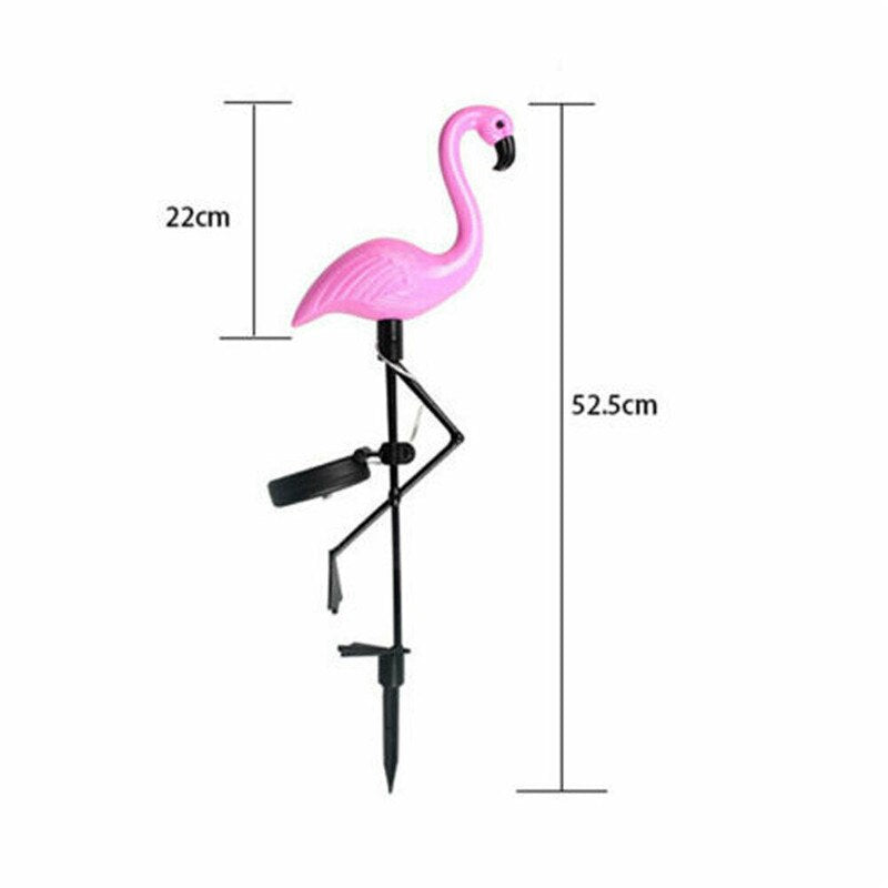 Solar Power Garden Light Beautiful Pink Flamingo Lawn Decor Garden Stake Landscape Lamp Outdoor Lighting