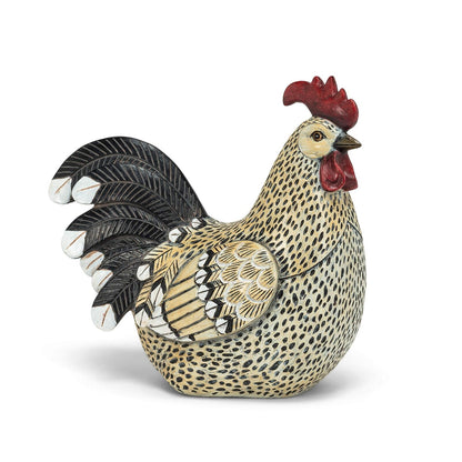 Abbott Collection 27-GALLO-420 Sitting Rooster, Beige/Black