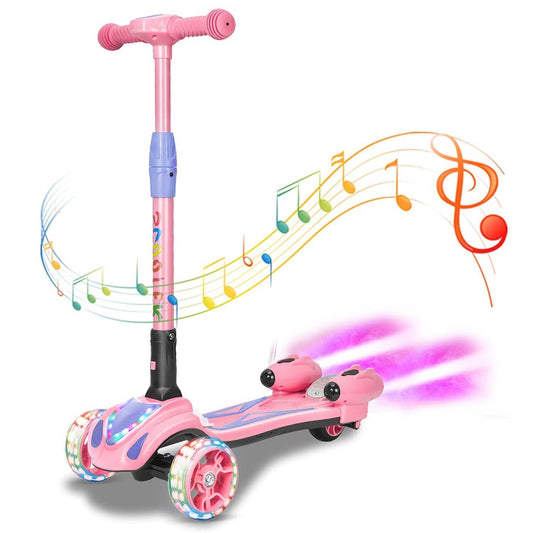3 Wheel Scooter for Kids, Toddler Scooter with Bluetooth Music Speaker Steam ...
