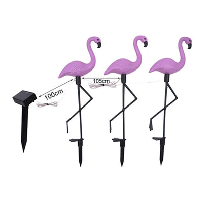 Solar Power Garden Light Beautiful Pink Flamingo Lawn Decor Garden Stake Landscape Lamp Outdoor Lighting