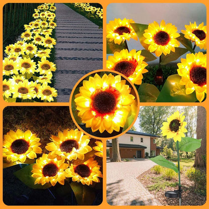 1Pcs Led Sloar Light Sunflower Style Lawn Light Outdoor Waterproof Flowers Led Lamp for Courtyard Garden Lawn Decor Solar Lamps