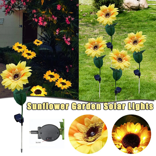 1Pcs Led Sloar Light Sunflower Style Lawn Light Outdoor Waterproof Flowers Led Lamp for Courtyard Garden Lawn Decor Solar Lamps