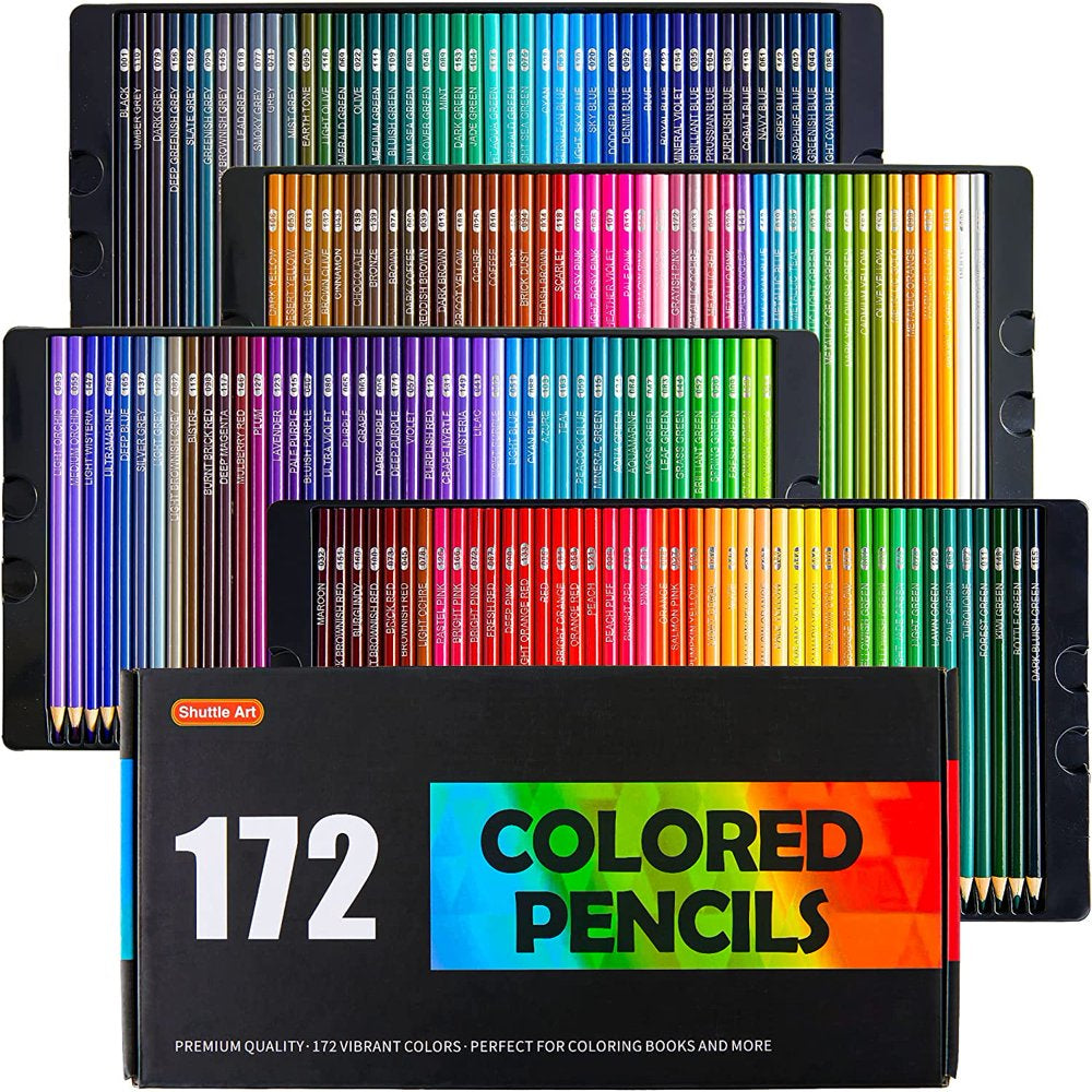 172 Colored Pencils,  Soft Core Color Pencil Set for Adult Coloring Books Artist Drawing Sketching Crafting