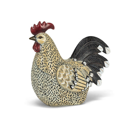 Abbott Collection 27-GALLO-420 Sitting Rooster, Beige/Black