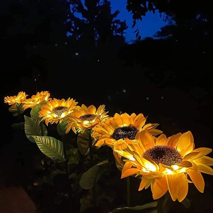 1Pcs Led Sloar Light Sunflower Style Lawn Light Outdoor Waterproof Flowers Led Lamp for Courtyard Garden Lawn Decor Solar Lamps